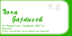 nora gajdusek business card